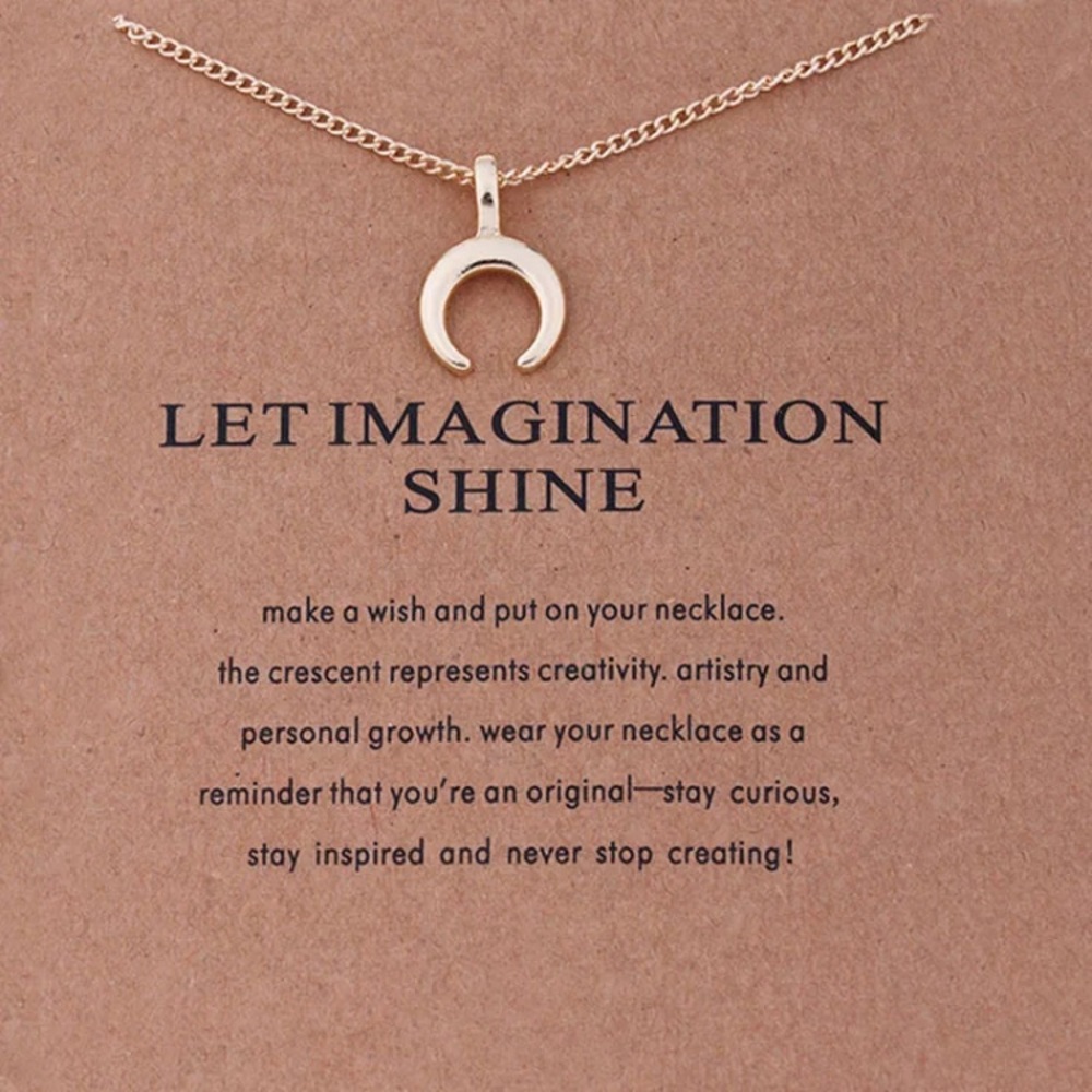 "Sara" Crescent Moon Imagination Thinking Dainty